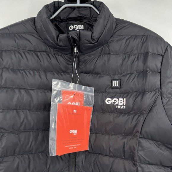 Gobi Heat Wolf Women's 3-Zone Heated Puffer Jacket in Black Onyx sz XL Full Zip - Picture 2 of 5